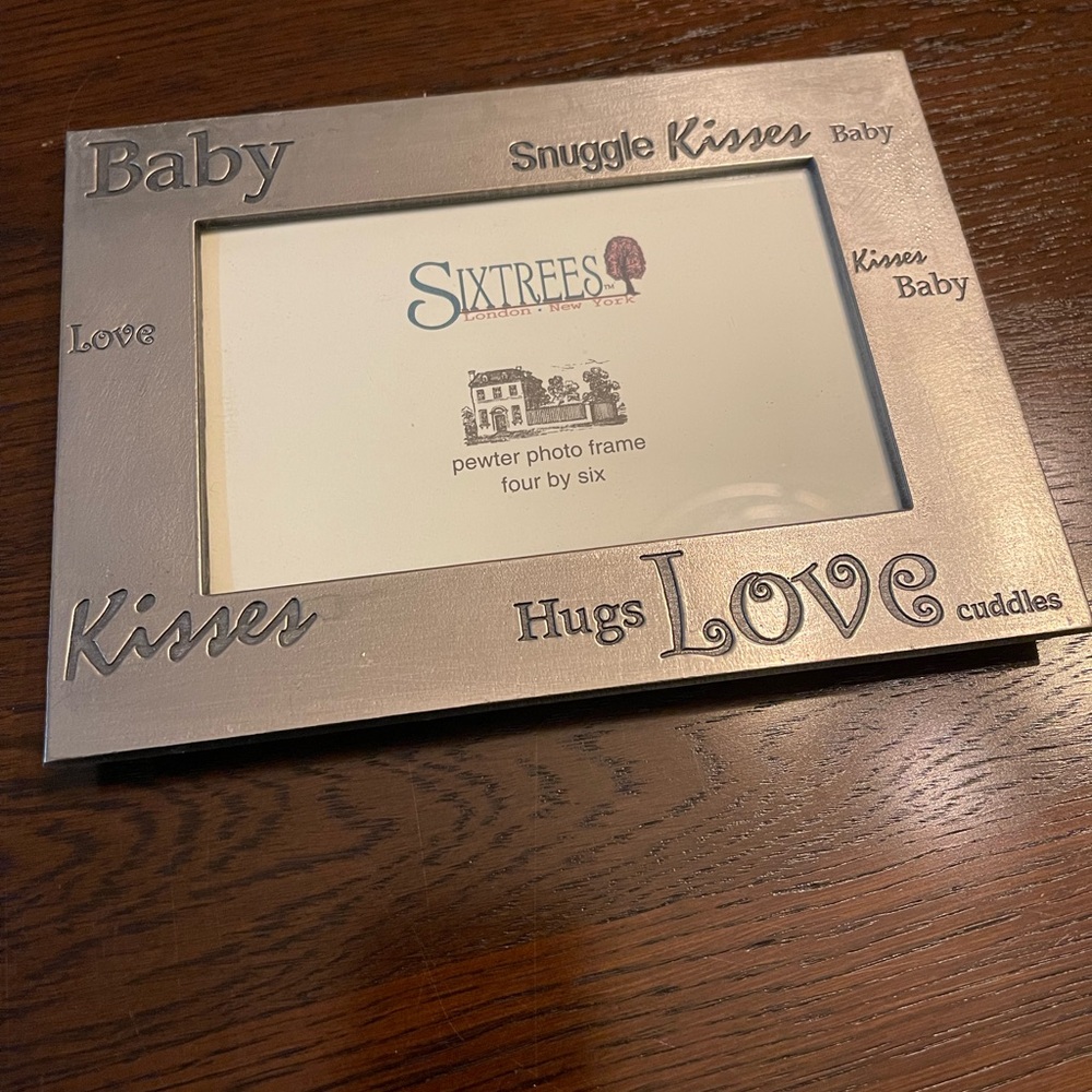 Pewter Frame Embossed Wording for child/baby